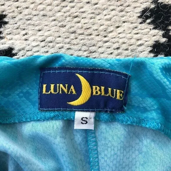 Vintage Luna Blue Snake Print Dress XS/S - Picture 2 of 8